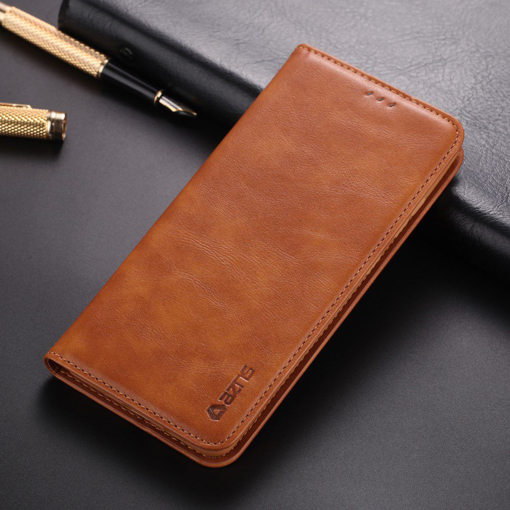 Samsung Galaxy S20 Hoesje Retro Portemonnee Stand Kunst Leer Coffee afbeelding 11