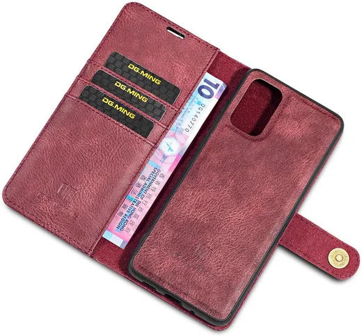 Samsung Galaxy S20 Plus Hoesje 2-in-1 Book Case en Back Cover Rood afbeelding 4