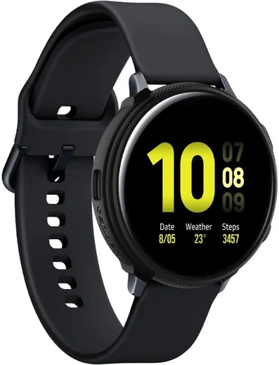 Spigen Liquid Air Samsung Galaxy Watch Active 2 44MM Hoesje Zwart afbeelding 4