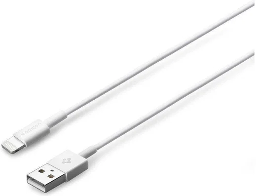 Spigen C10LS Lightning Kabel 1 Meter Wit afbeelding 2