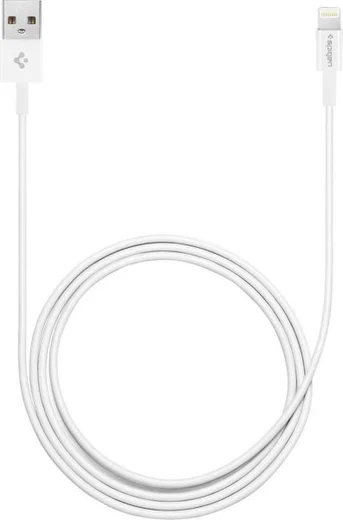 Spigen C10LS Lightning Kabel 1 Meter Wit afbeelding 3