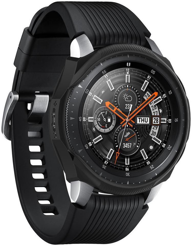 Spigen Liquid Air Samsung Galaxy Watch 46MM Hoesje Zwart afbeelding 4