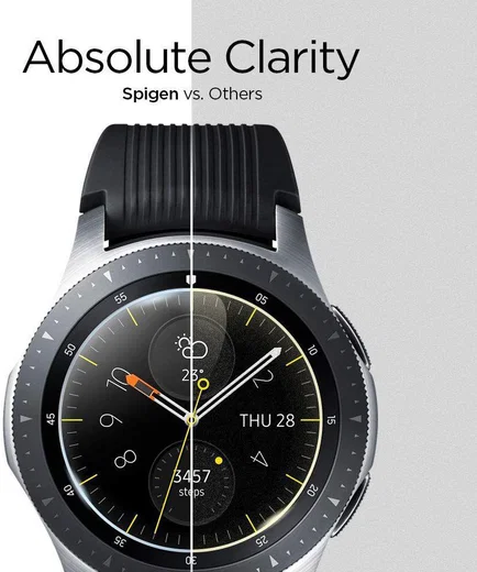 Spigen GLAS.tR Samsung Galaxy Watch 46MM Screen Protector (3-Pack) afbeelding 6