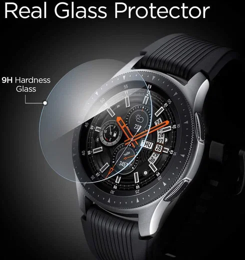 Spigen GLAS.tR Samsung Galaxy Watch 46MM Screen Protector (3-Pack) afbeelding 7