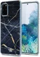 HappyCase Samsung S20 Plus Hoesje Flexibel TPU Donker Marmer Print afbeelding 2