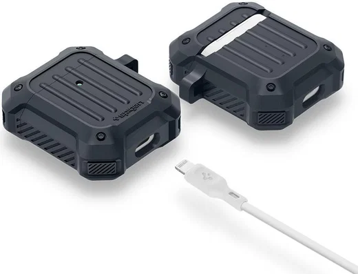 Spigen Tough Armor Apple AirPods 1/2 Hoesje Charcoal afbeelding 5
