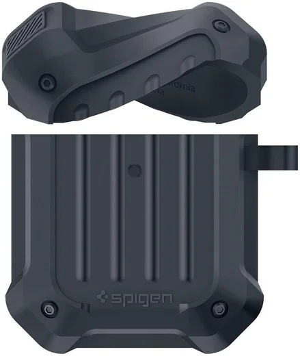 Spigen Tough Armor Apple AirPods 1/2 Hoesje Charcoal afbeelding 8