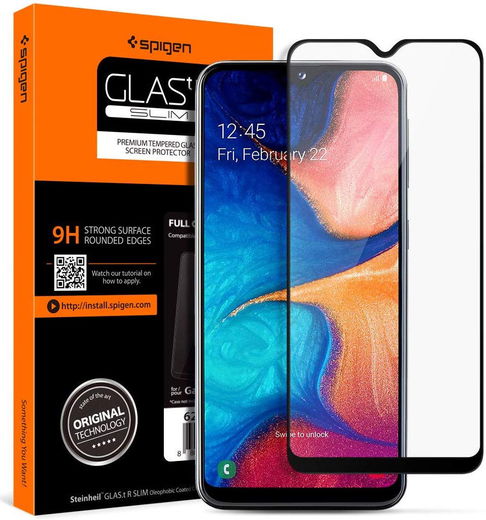 Spigen Samsung Galaxy A20e Tempered Glass Screen Protector afbeelding 1