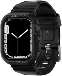 Spigen Rugged Armor Pro - Apple Watch 41MM / 40MM Hoesje en Bandje - Zwart afbeelding