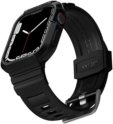 Spigen Rugged Armor Pro - Apple Watch 41MM / 40MM Hoesje en Bandje - Zwart afbeelding 3
