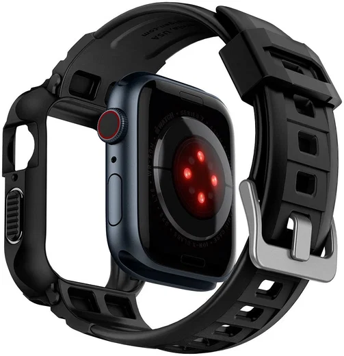Spigen Rugged Armor Pro - Apple Watch 41MM / 40MM Hoesje en Bandje - Zwart afbeelding 4