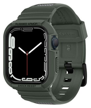 Spigen Rugged Armor Pro - Apple Watch 41MM / 40MM Hoesje en Bandje - Groen