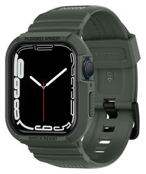 Spigen Rugged Armor Pro - Apple Watch 41MM / 40MM Hoesje en Bandje - Groen afbeelding