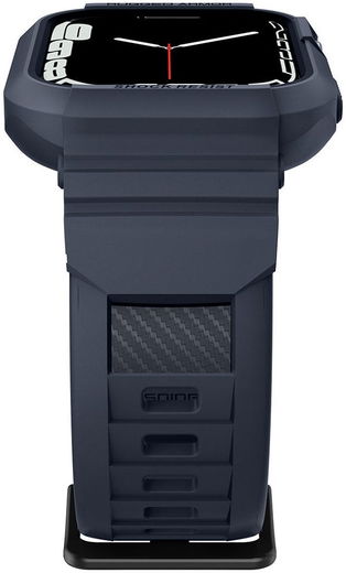 Spigen Rugged Armor Pro - Apple Watch 45MM / 44MM Hoesje en Bandje - Blauw afbeelding 8