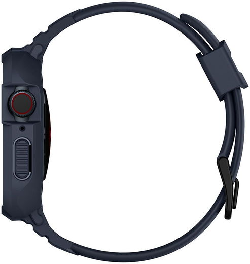 Spigen Rugged Armor Pro - Apple Watch 45MM / 44MM Hoesje en Bandje - Blauw afbeelding 9