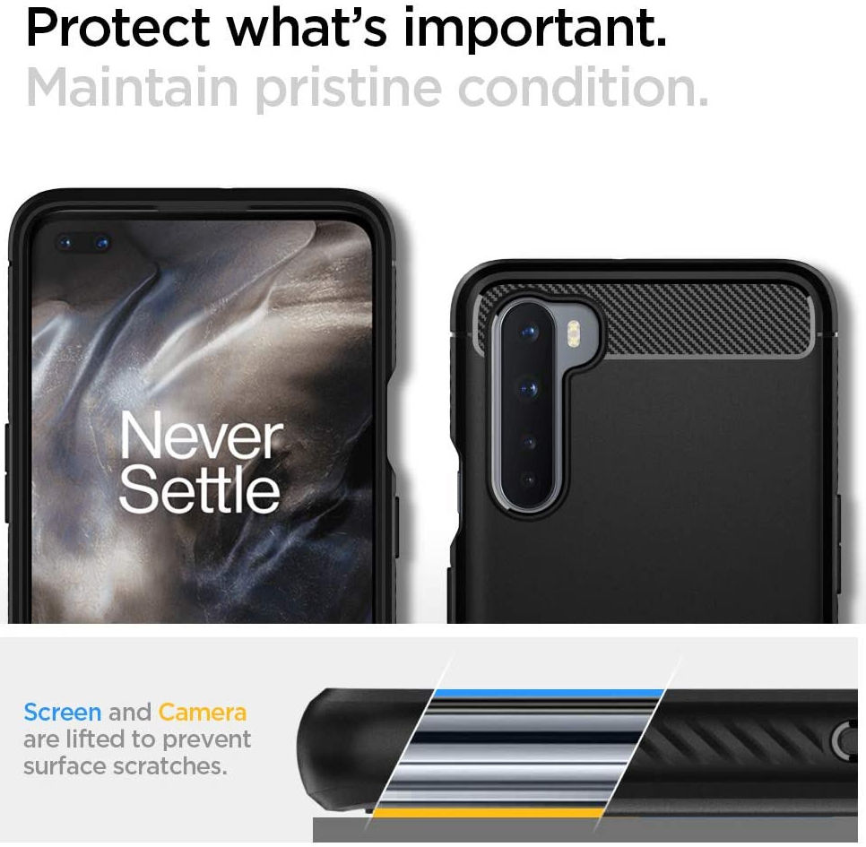Spigen OnePlus Nord Hoesje Rugged Armor Zwart afbeelding 10