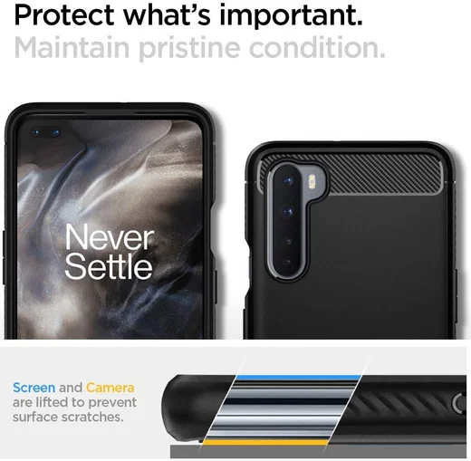 Spigen OnePlus Nord Hoesje Rugged Armor Zwart afbeelding 10