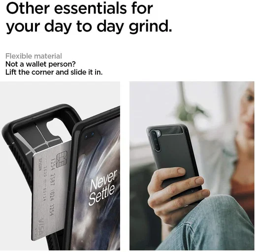 Spigen OnePlus Nord Hoesje Rugged Armor Zwart afbeelding 11