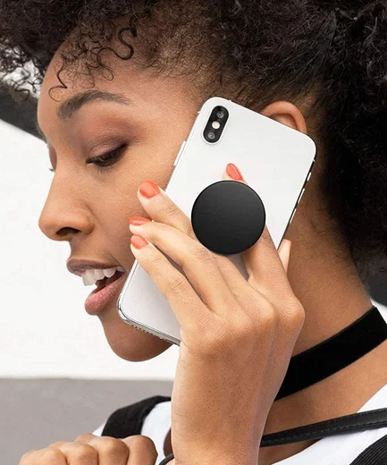 PopSockets TresChic PopGrip PopTop Telefoon Greep en Standaard Zwart afbeelding 6