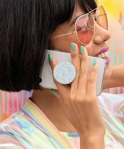 PopSockets PopGrip PopTop Premium Greep en Standaard Sparkle Snow afbeelding 6