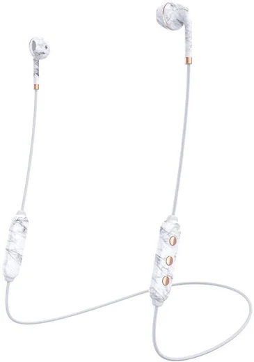 Happy Plugs Wireless II Draadloze In-Ear Bluetooth Headset Wit Marmer afbeelding 2