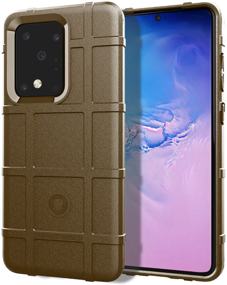 Samsung Galaxy S20 Ultra Shock Proof Rugged Shield Bruin afbeelding 1