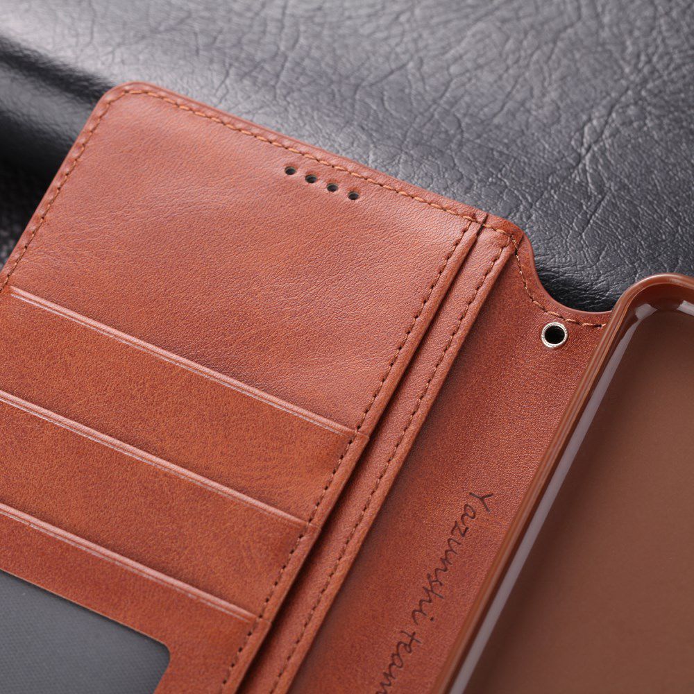 AZNS Samsung Galaxy S20 Ultra Portemonnee Stand Hoesje Bruin afbeelding 17