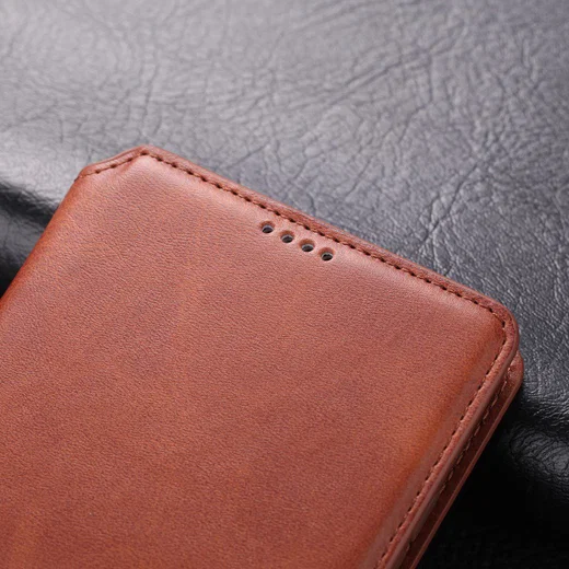 AZNS Samsung Galaxy S20 Ultra Portemonnee Stand Hoesje Bruin afbeelding 11