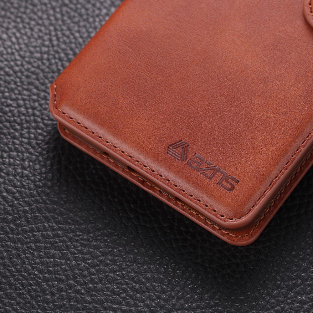 AZNS Samsung Galaxy S20 Ultra Portemonnee Stand Hoesje Bruin afbeelding 12