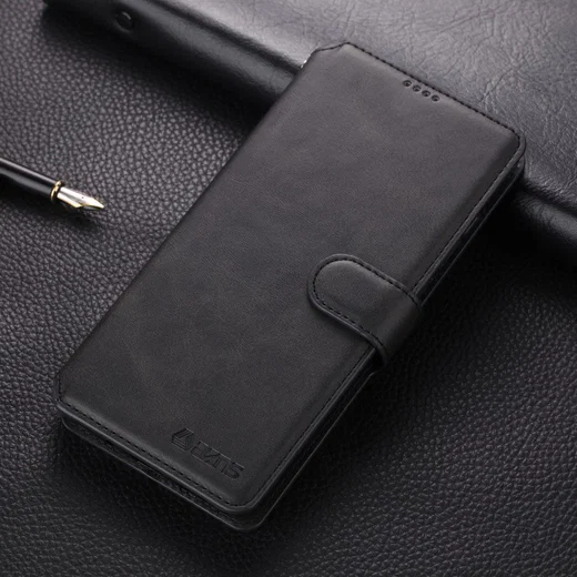 AZNS Samsung Galaxy S20 Ultra Portemonnee Stand Hoesje Zwart afbeelding 4