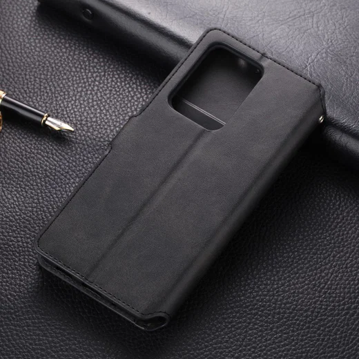 AZNS Samsung Galaxy S20 Ultra Portemonnee Stand Hoesje Zwart afbeelding 5
