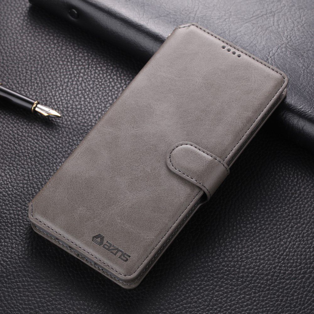 AZNS Samsung Galaxy S20 Ultra Portemonnee Stand Hoesje Grijs afbeelding 4