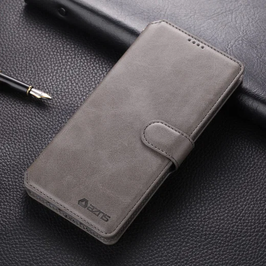 AZNS Samsung Galaxy S20 Ultra Portemonnee Stand Hoesje Grijs afbeelding 4