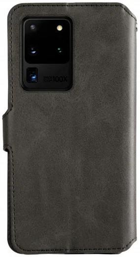 AZNS Samsung Galaxy S20 Ultra Portemonnee Stand Hoesje Grijs afbeelding 2
