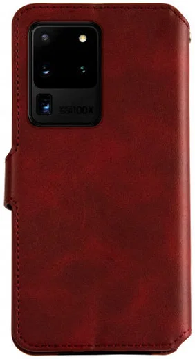 AZNS Samsung Galaxy S20 Ultra Portemonnee Stand Hoesje Rood afbeelding 2