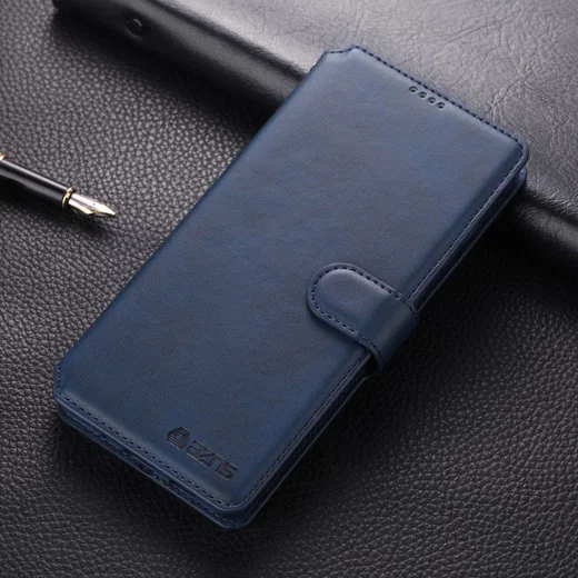AZNS Samsung Galaxy S20 Ultra Portemonnee Stand Hoesje Blauw afbeelding 4