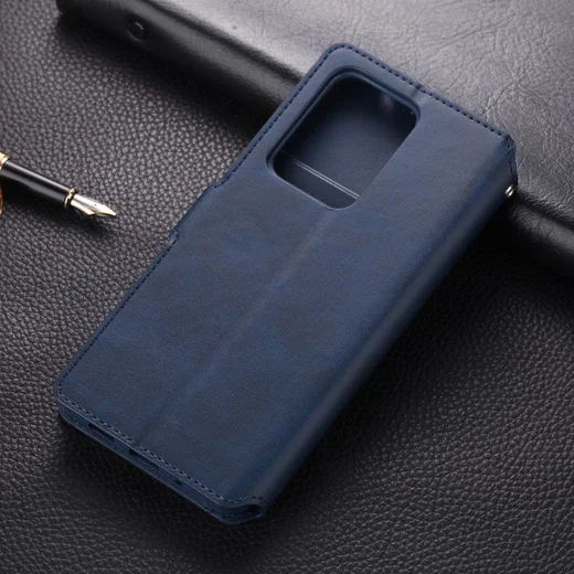 AZNS Samsung Galaxy S20 Ultra Portemonnee Stand Hoesje Blauw afbeelding 5