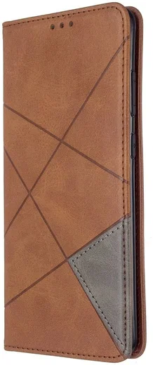 Samsung Galaxy S20 Ultra Hoesje Geometrie Portemonnee Bruin afbeelding 1