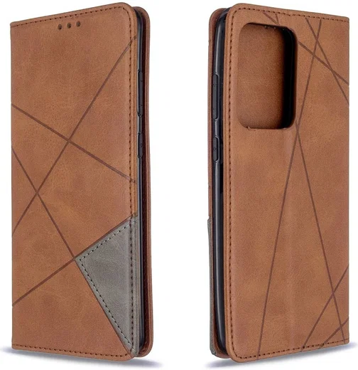 Samsung Galaxy S20 Ultra Hoesje Geometrie Portemonnee Bruin afbeelding 8