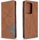 Samsung Galaxy S20 Ultra Hoesje Geometrie Portemonnee Bruin afbeelding 8