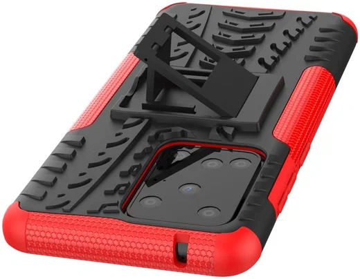 Samsung Galaxy S20 Ultra Hybride Kickstand Hoesje Rood afbeelding 7