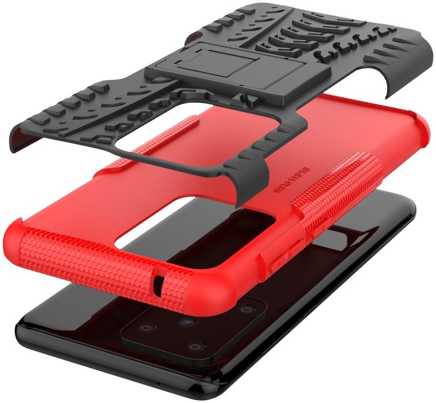Samsung Galaxy S20 Ultra Hybride Kickstand Hoesje Rood afbeelding 8