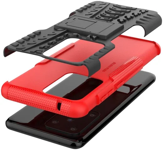 Samsung Galaxy S20 Ultra Hybride Kickstand Hoesje Rood afbeelding 8