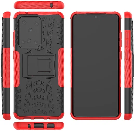 Samsung Galaxy S20 Ultra Hybride Kickstand Hoesje Rood afbeelding 9