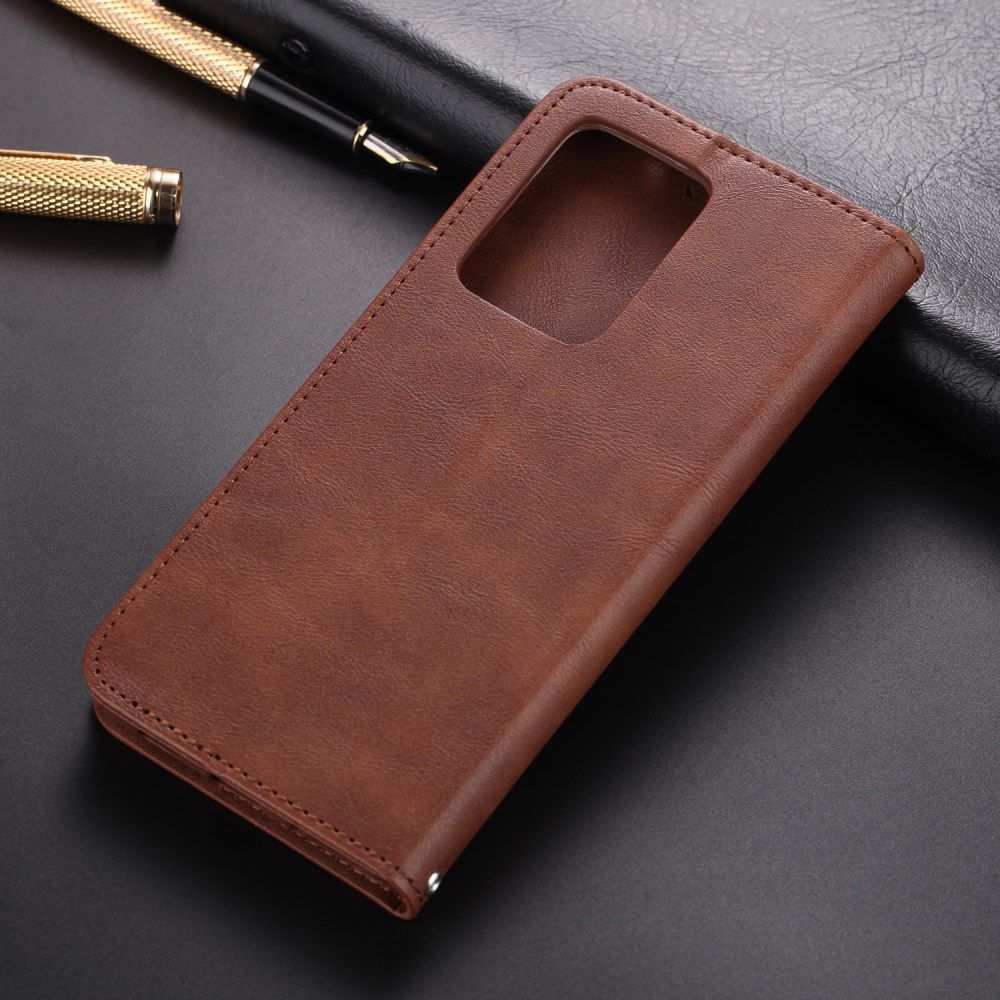 AZNS Retro Samsung Galaxy S20 Ultra Portemonnee Stand Hoesje Coffee afbeelding 12