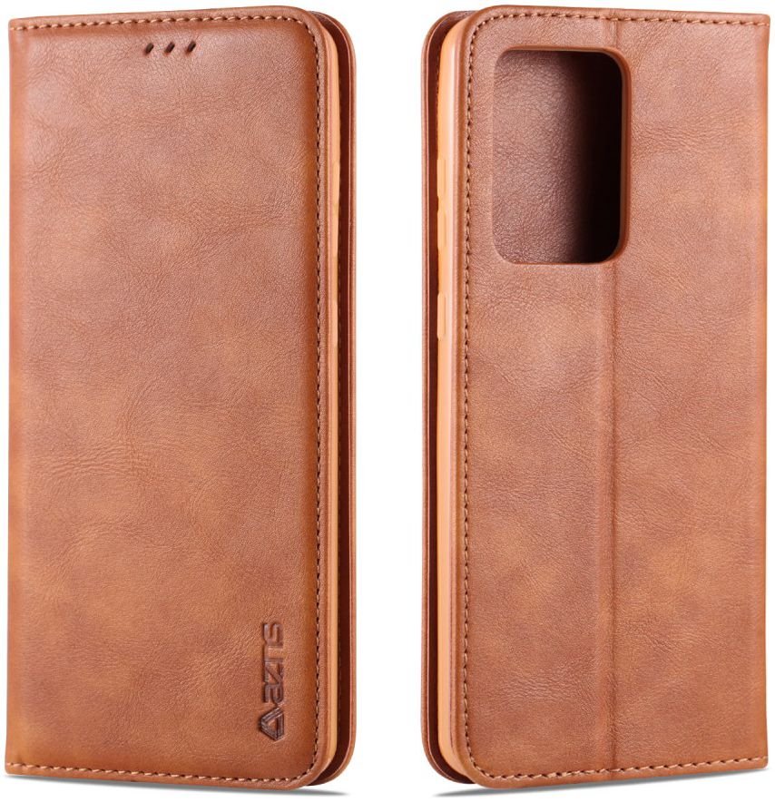 AZNS Retro Samsung Galaxy S20 Ultra Portemonnee Stand Hoesje Bruin afbeelding 12