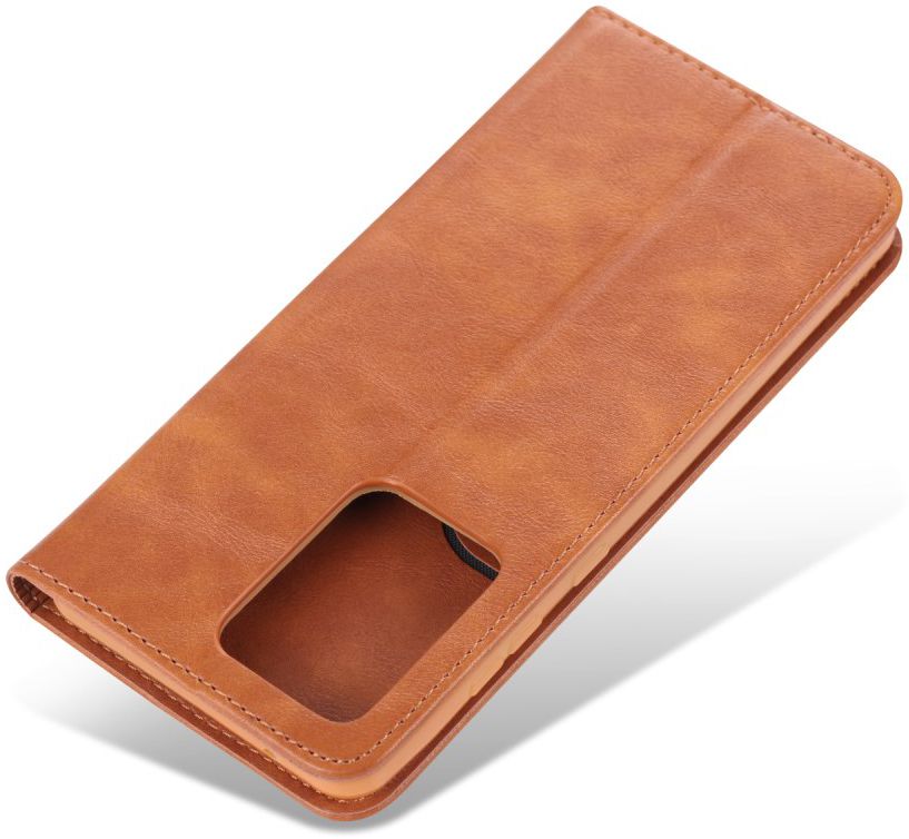 AZNS Retro Samsung Galaxy S20 Ultra Portemonnee Stand Hoesje Bruin afbeelding 3