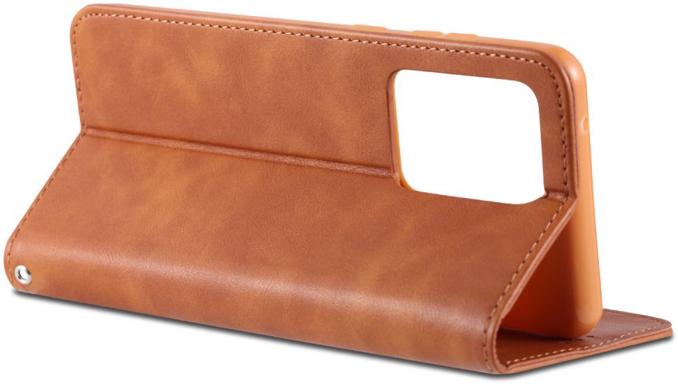 AZNS Retro Samsung Galaxy S20 Ultra Portemonnee Stand Hoesje Bruin afbeelding 8