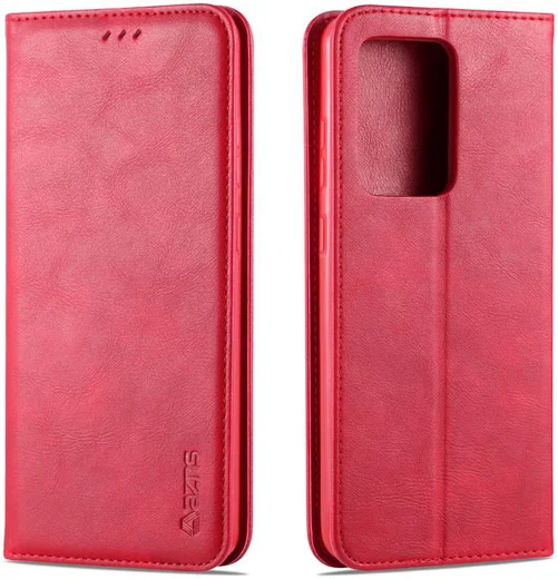 AZNS Retro Samsung Galaxy S20 Ultra Portemonnee Stand Hoesje Rood afbeelding 2