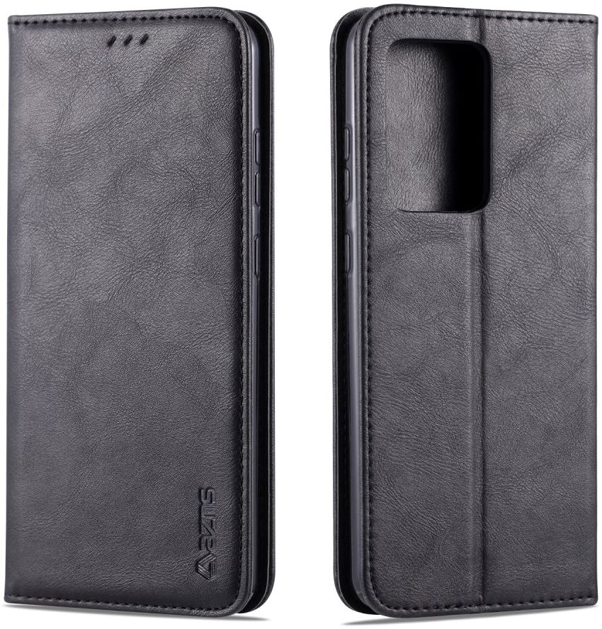 AZNS Retro Samsung Galaxy S20 Ultra Portemonnee Stand Hoesje Zwart afbeelding 2